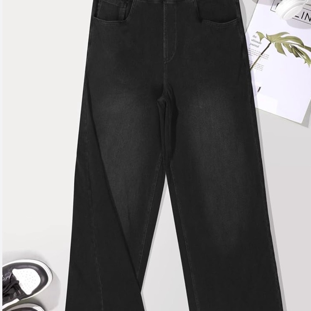 HALARA Women's Black Straight Jeans